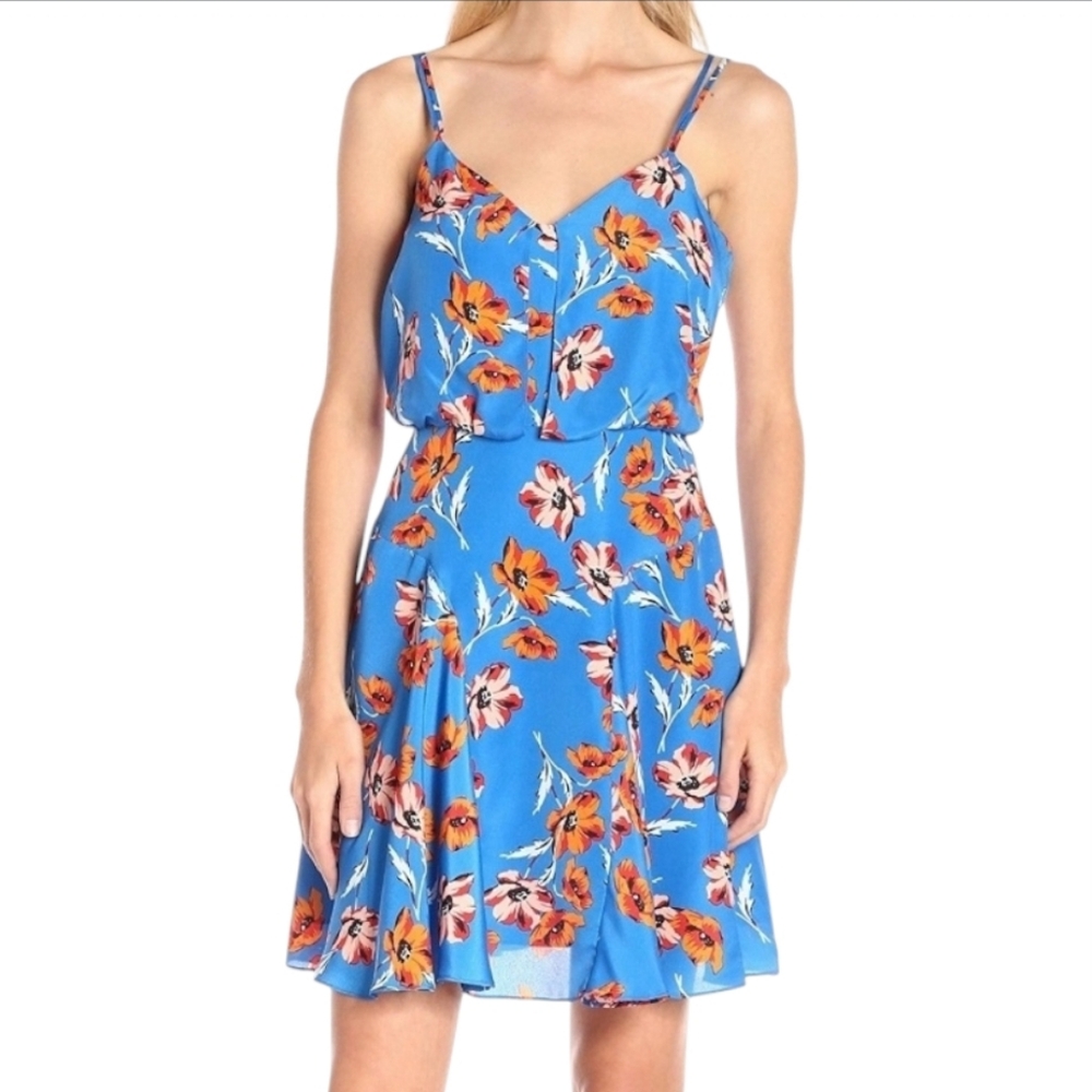 CeCe By Cynthia Steffe Blue Floral Dress Size 10